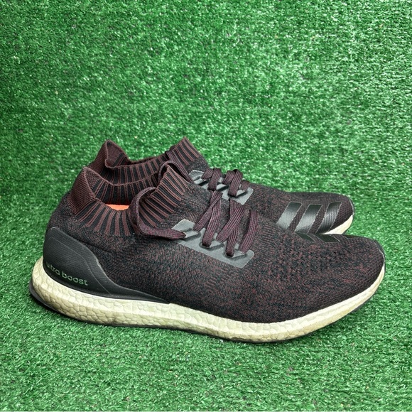 Adidas Ultra Boost Uncaged Athletic Sneakers Men's 11.5 Deep Burgundy Sock Fit - Picture 1 of 12